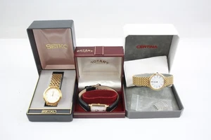 Mens Assorted Boxed Watches Quartz Certina Seiko Working x 3 - Picture 1 of 6