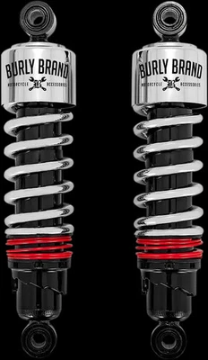 Amortiguadores Burly Chrome Lowering Slammer Plus para Street Glide Special 14-23 Foto 1 de 4