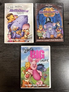 Winnie The Pooh 3 DVD Lot Heffalump Piglet *Water Damaged Cover Art* - Picture 1 of 3