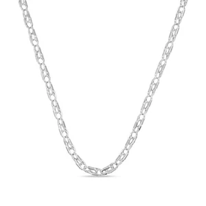 Collana uomo catena maglia 22" pollici 2,00 CT diamanti naturali in argento 925 - Foto 1 di 4