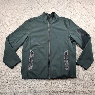 Field & Stream Fleece Jacket Full Zip Mock Neck Green Mens Large Polyester - Image 1 of 4