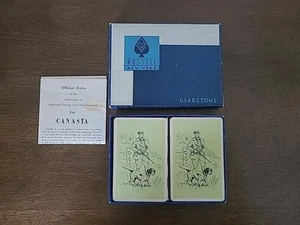 Vintage Russell New York Gladsone Canasta Playing Cards, Hunter & Dog - Picture 1 of 5