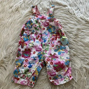 Vintage Y2K Oilily rosa tropische Blumen Overall Pullover Urlaub Größe 6 Monate - Bild 1 von 10