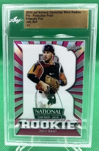2019 Leaf NSCC Metal Rookies Prismatic Pink Joey Bart 1/1 Proof - Bild 1 von 2