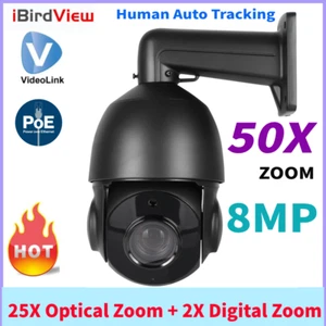 iBirdView 4K 8MP POE 50X Zoom Auto Tracking 2 Way Audio PTZ IP Speed Dome Camera - Picture 1 of 19