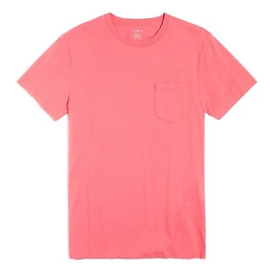 J Crew Men's Slim Washed Pocket T-Shirt Size: Medium Coral Red/Pink - Picture 1 of 7
