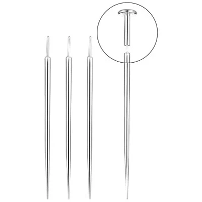 4pcs 18G 16G Threadless Insertion Taper Dermal Pin Push in Body Piercing Tool - Image 1 of 4