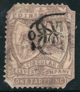 GB QV Locals CIRCULAR DELIVERY CO Scotland Edinburgh SG.CD8a *USED* RARE 1079 - Picture 1 of 9