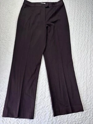 Pantalones de vestir fluidos de pierna ancha marrón Real Clothes para mujer talla 8 Foto 1 de 4
