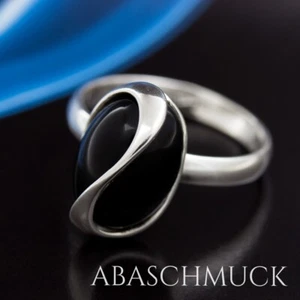Anillo de plata 925 ónix plata de ley joyería para mujer diferentes tamaños R241 - Imagen 1 de 7