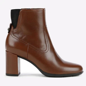 Geoz Nuevo Annya Mujer Cuero con Cremallera Botines Marrón - Imagen 1 de 5
