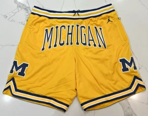 JORDAN X JUST DON MICHIGAN WOLVERINE SHORTS SIZE XL NEW W/TAGS (911373-728) - Picture 1 of 12