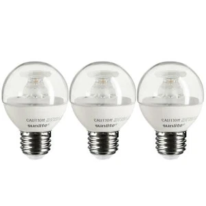 3 Pack Sunlite LED G16 Globe 7W-60W Equivalent Bulb Medium (E26) Base Warm White - Picture 1 of 2