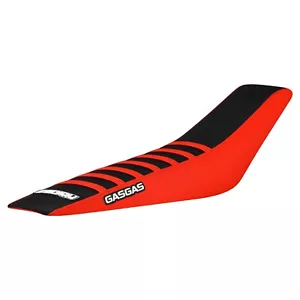 2024 GASGAS MC EC 125 250 350 450 Seat Cover RED SIDE BLACK TOP RED RIB 404 LOGO - Picture 1 of 6