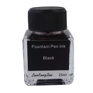 Quality Black 25ml Calligraphy / Fountain Pen Ink in Glass Bottle - Picture 1 of 1