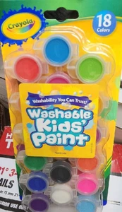 Crayola Washable Kids' Paint / 18 Colors / 1 Brush / Non-Toxic - Picture 1 of 2