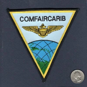 Original Comfaircarib Comandante Flota Aire Del Caribe Eeuu Navy Escuadrón Patch - Imagen 1 de 1