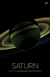 Póster espacial de la NASA - Vista de Saturno - Imagen 1 de 1