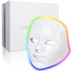 7 Colors LED Light Photon Therapy Face Mask for Facial Skin Care Wrinkles Mask - Picture 1 of 22