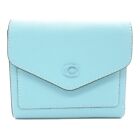 COACH bifold compact wallet purse CH808LHVSE leather Blue