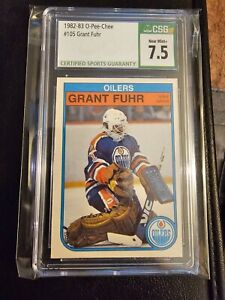 1982 83 OPC O Pee Chee Rookie #105 Grant Fuhr Oilers Blues Sabres  CGC 7.5