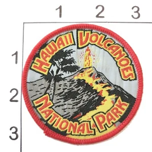 Hawaii Patch Volcanoes National Park Vintage Embroidered Round Sew On Travel - Picture 1 of 1