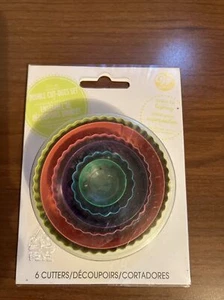 Wilton Double Cut-Out Set 6 Cutters Round Shape *New Sealed* - Picture 1 of 4
