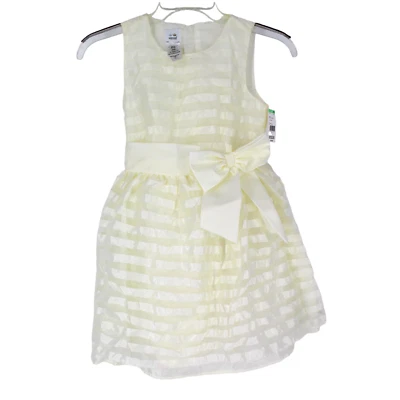 Vestido Ediciones Especiales Sin Mangas Blanco A Rayas Poliéster Talla 14 Foto 1 de 4