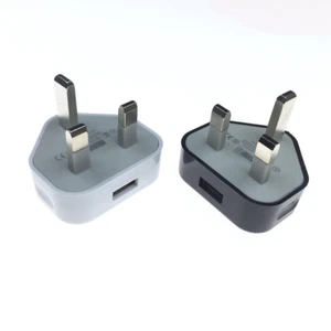 Mains 3 Pin Plug Adapter Wall Charger 1-Port Dual USB (For Low Power Toys). - Zdjęcie 1 z 12