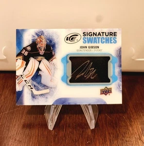 John Gibson - 2016-17 Upper Deck Ice Signature Swatches SS-JG - Picture 1 of 2