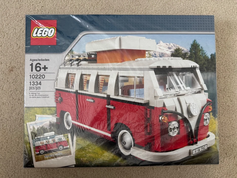乐高雕塑大众 T1 露营车 10220 施工套装(1334 件) — 第 1/2 张图片