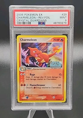 PSA 9 Mint 2006 Pokemon Charmeleon Reverse Holo Foil 29/100 EX Crystal Guardians - Image 1 of 2