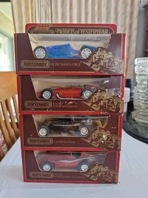 1:43 Matchbox 32 Bugatti Y-11, 35 E.R.A Y-14, 57 Maserati Y-10, 60 Ferrari Y-16 - Image 1 of 4