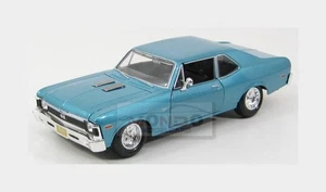 1:24 MAISTO Chevrolet Nova Ss Coupe 1970 Light Blue Met MI31262LB - Foto 1 di 2