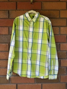 United Colors Of Benetton kariertes Hemd Knopfleiste Freizeit | grün | Größe L - Bild 1 von 14