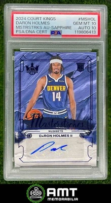 19806413 2024-25 Panini Court Kings DaRon Holmes II Sapphire 4/25 Auto PSA 10 RC - Image 1 of 3
