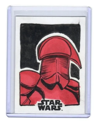 Star Wars The Last Jedi 2018 Bruce Gerlach Sketch Card 1/1 Praetorian Guard - Image 1 of 4