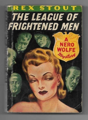THE LEAGUE OF FRIGHTENED MEN Rex Stout 1st P 1942 Avon #20 Nero Wolfe -Steinberg - Image 1 of 4
