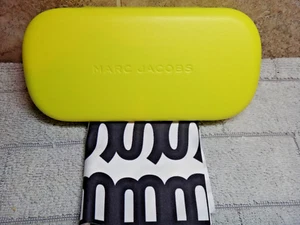 MARC JACOBS YELLOW SUNGLASS EYEGASS CASE + CLOTH YELLOW ~ NEW - Picture 1 of 7