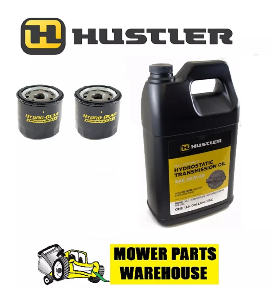 OEM HUSTLER MOWER 20W50 SYNTHETIC TRANSMISSION HYDRO OIL FLUID CHANGE KIT - Image 1 of 1