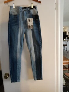 Kendall & Kylie Two Tone Ultra Babe Skinny jean highrise size 5/27 NWT - Picture 1 of 4