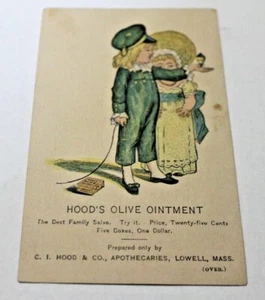 Hood's Olive Ointment Advertising Trade Card C.I. Hood Lowell, Mass - Picture 1 of 2
