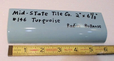 1 peça. Azul turquesa: tampa de lama cerâmica brilhante raio azulejo nariz de touro por estado médio - Imagem 1 de 4