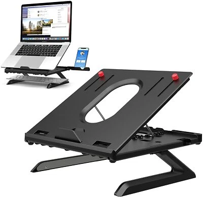Laptop Holder Built-in Folding Legs&Phone Holder Portable Ergonomic Laptop Eleva - Image 1 of 4