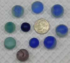 GENUINE BEACH SEA GLASS VINTAGE MARBLES LOT SURF TUMBLED HARD TO FIND! RARE!