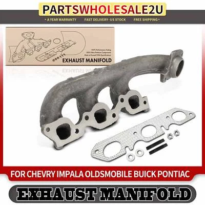 Front Exhaust Manifold w/ Gasket for Chevrolet Impala Buick LeSabre Oldsmobile - Image 1 of 4