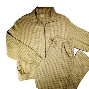 HOSENANZUG 2-teiliges Set Gr. 12P Jacke und Hose Freizeit Urlaub grün kariert Reißverschluss - Bild 1 von 14