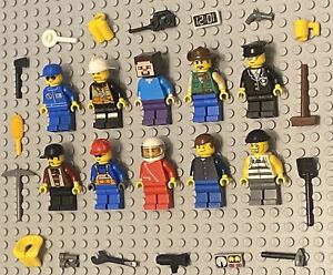 LEGO Minifigures Lot 10 People City Town Police Fireman Minifigs Guys Monster