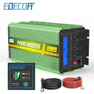 Casa rodante EDECOA 2500W LCD con inversor de potencia onda sinusoidal pura 12V cc a 120V CA - Imagen 1 de 7