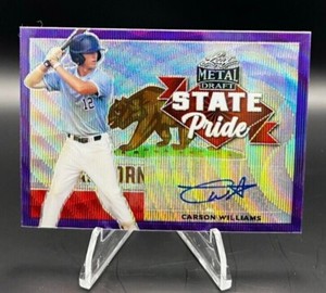 2021 Leaf Metal Draft Carson Williams State Pride Purple Wave Parallel Auto /15